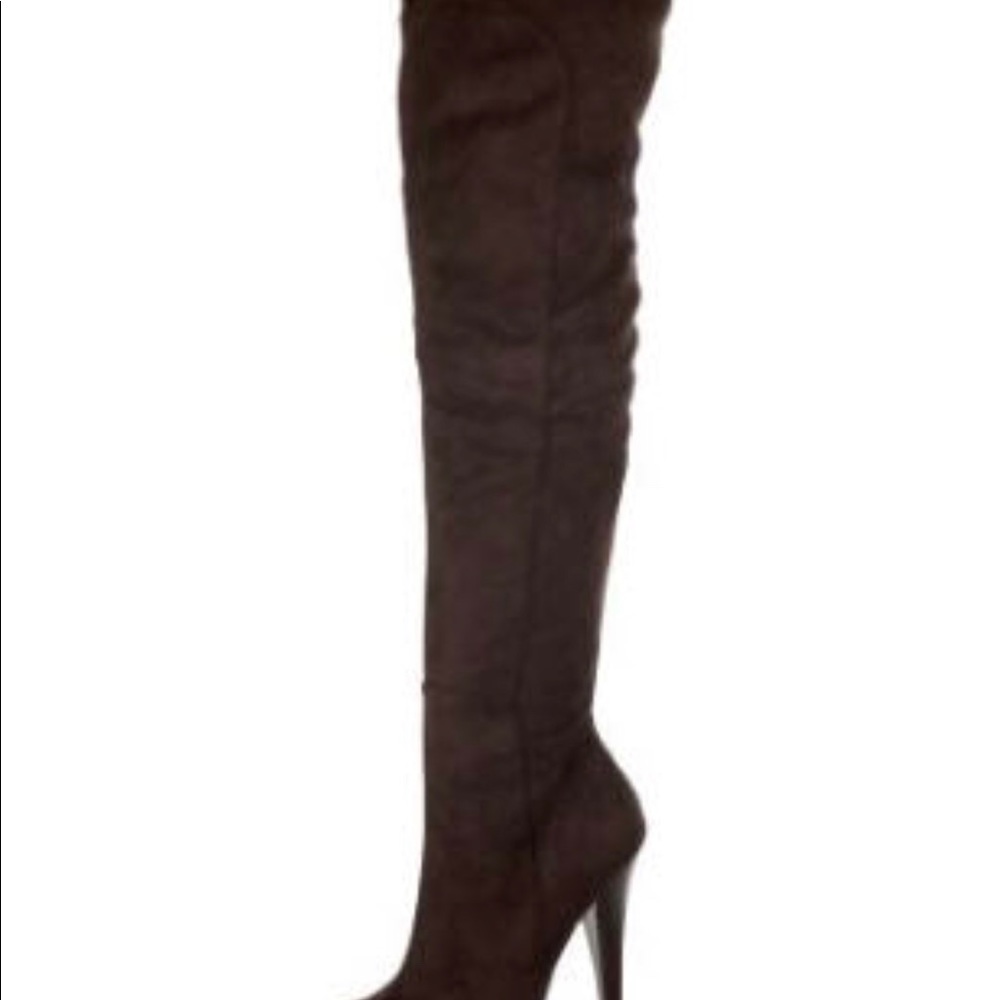 Bebe Daniela thigh high SUEDE boots